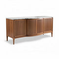Eikenhouten dressoir met marmeren blad afmetingen 150 x 45 x 80cm