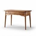 Houten bureau met lades afmetingen 120 x 60 x 75 cm natuurlijke look