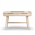 Houten bureau met twee lade en afmetingen 120 x 60 x 75cm naturel beits